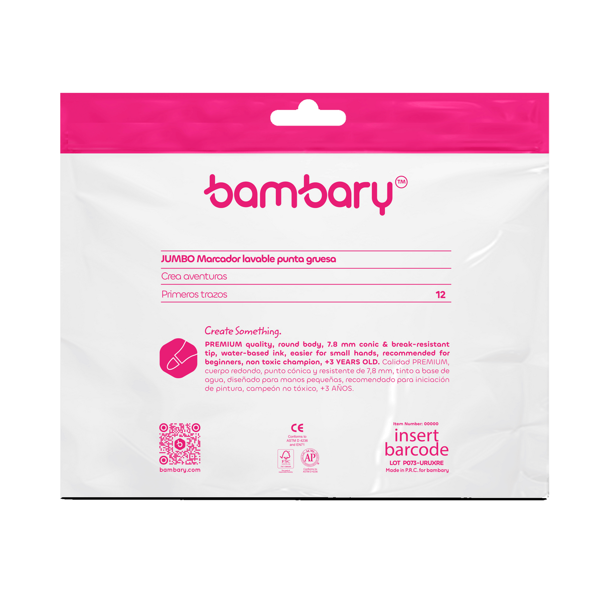 Round washable markert bold tip 12 unt