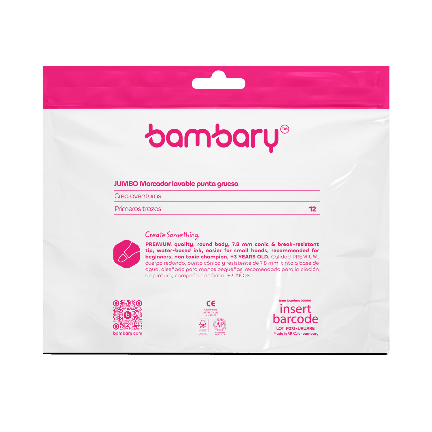 Round washable markert bold tip 12 unt