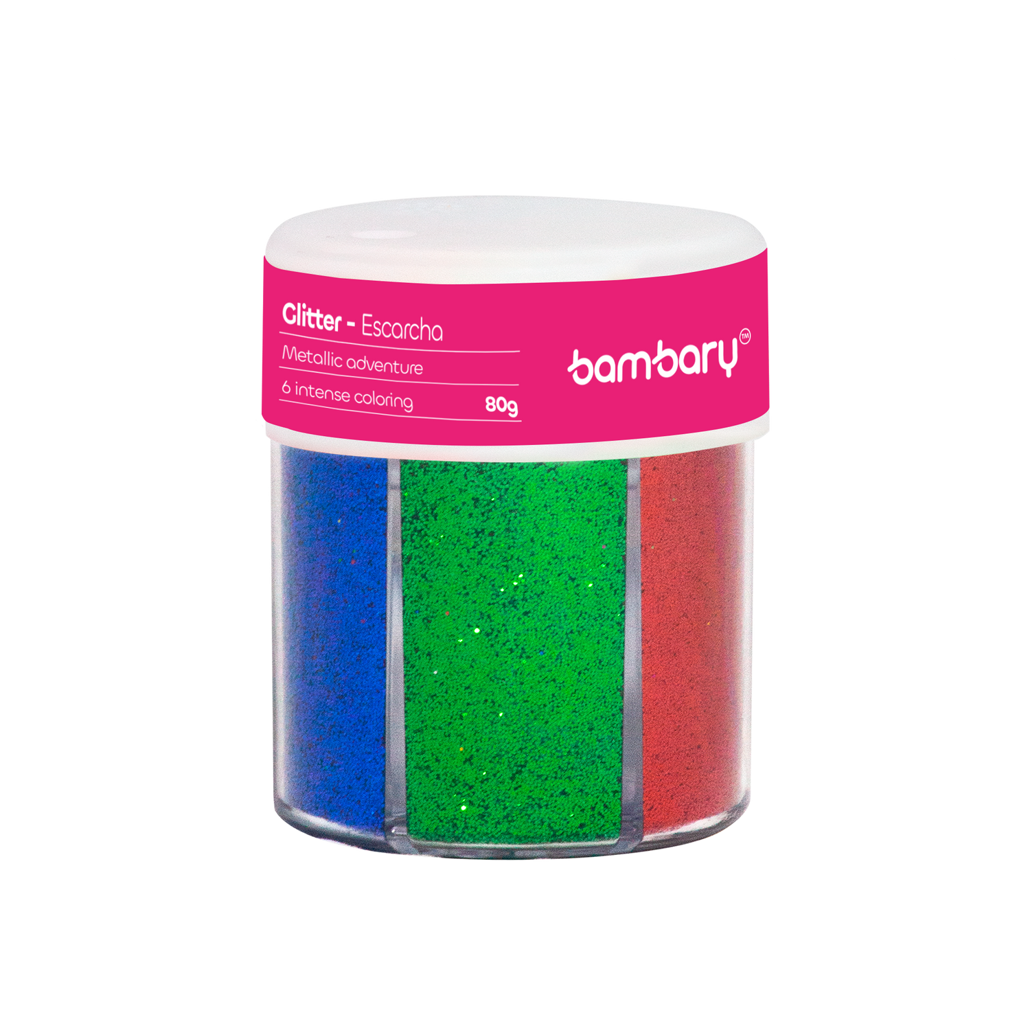 Glitter Bottle 6 colors 1/64" 80 gr