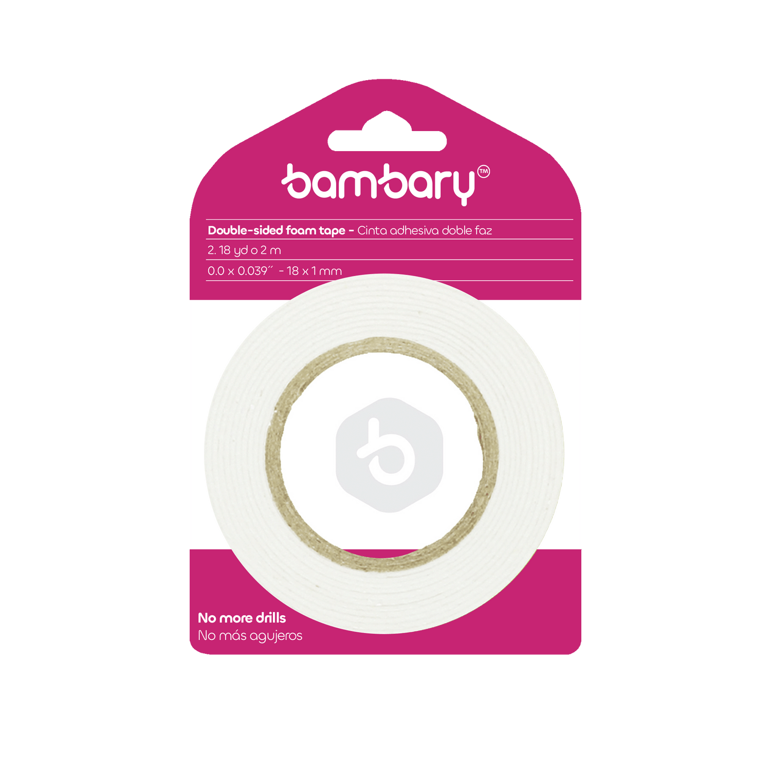 Double Sided Adhesive Foam Tape 18 mm x 2 m x 1 mm