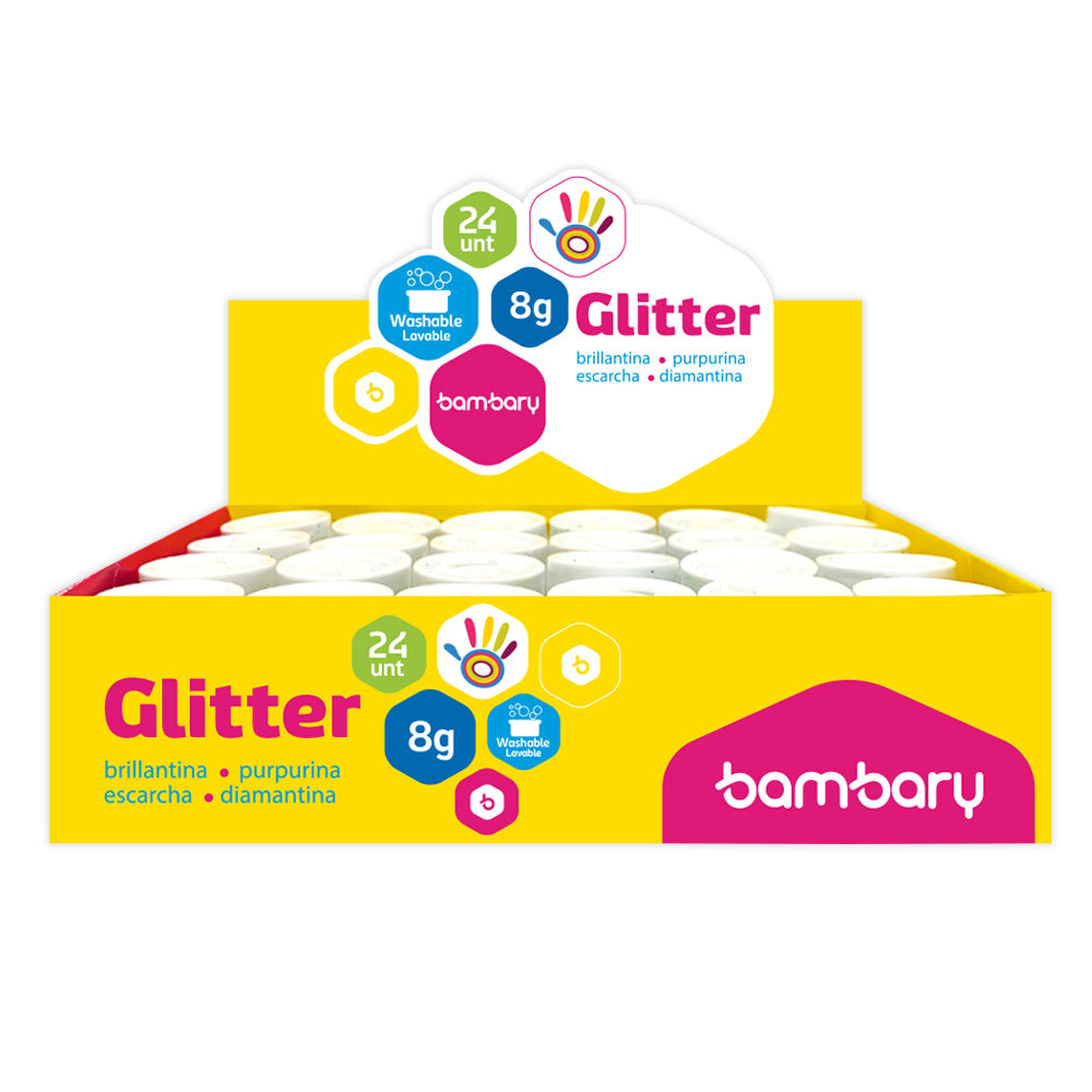 Glitter 8 gr display box 6 color