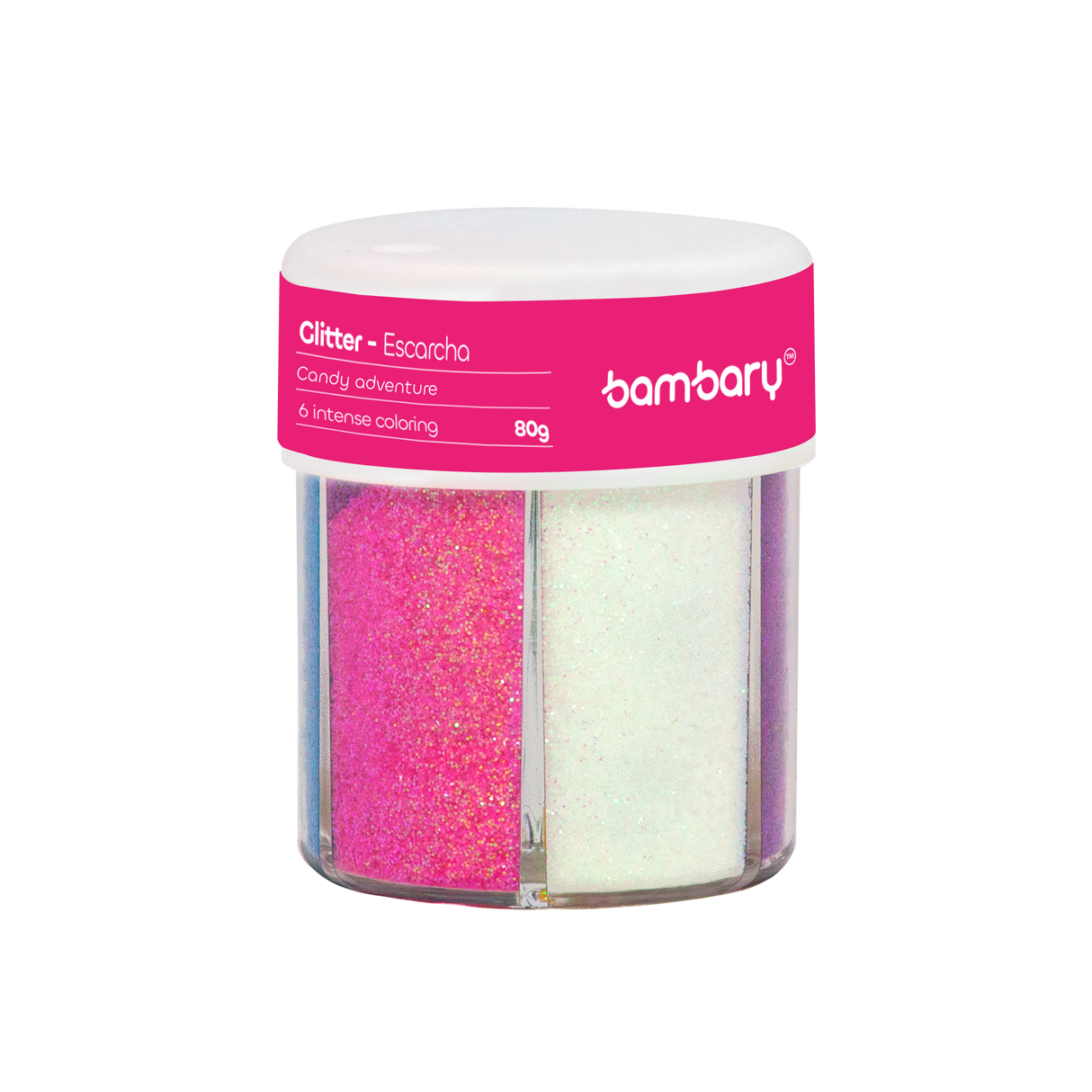 Glitter Bottle 6 colors 1/64" 80 gr