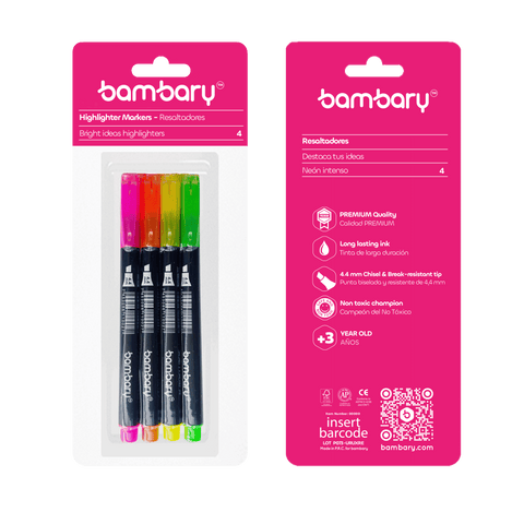 Highlighter markers set 2- 4 pcs