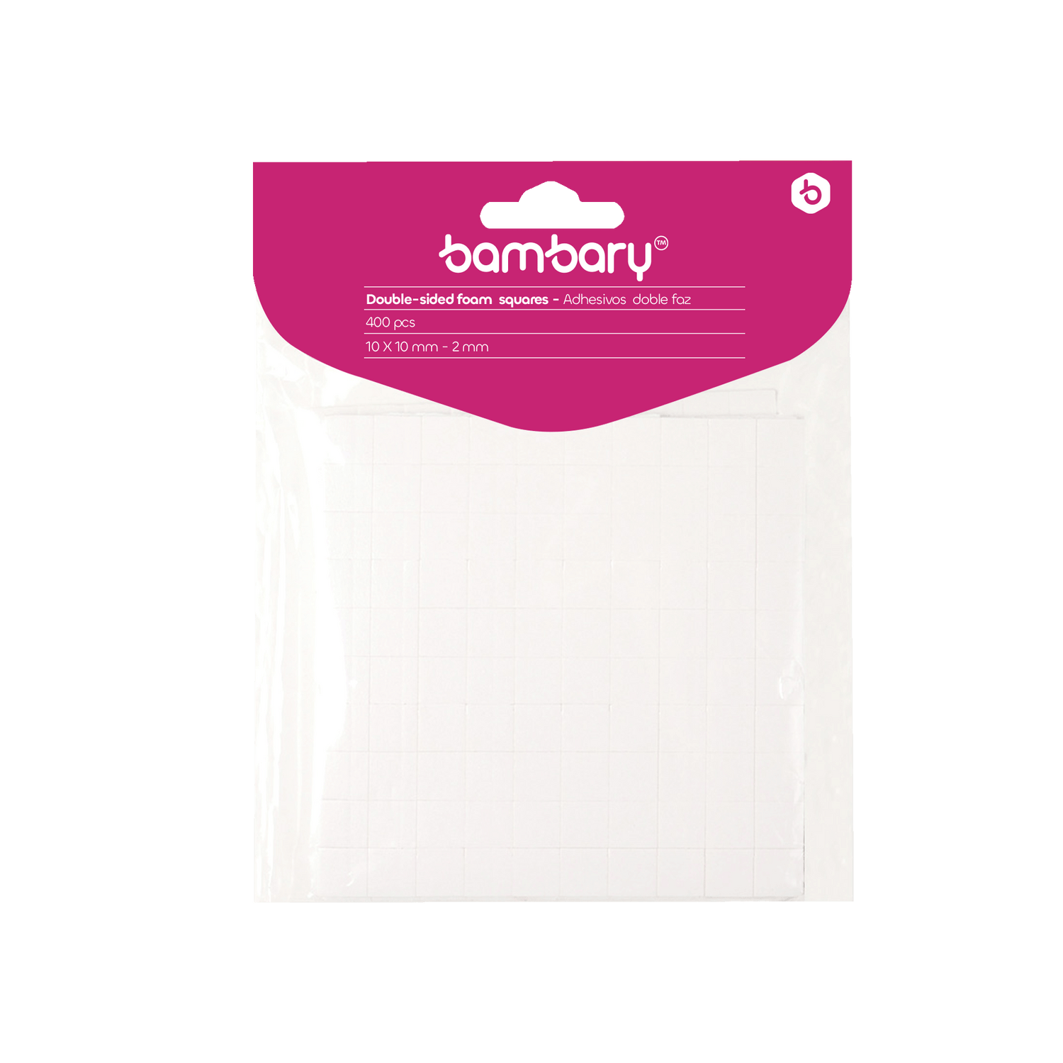 Double Sided 3D Stick Pads 10 x 10 x 2 mm