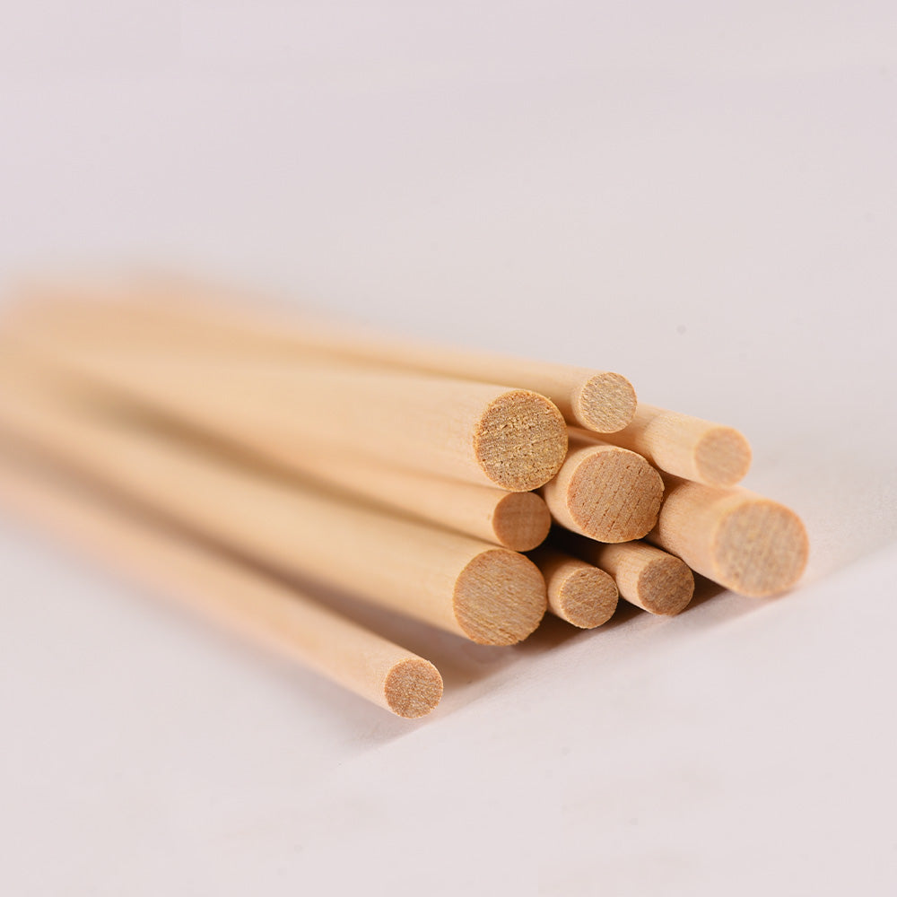 Wood Dowels Set Ø 5, Ø 8 x 300 mm Bag x 10 Unt Burly Wood