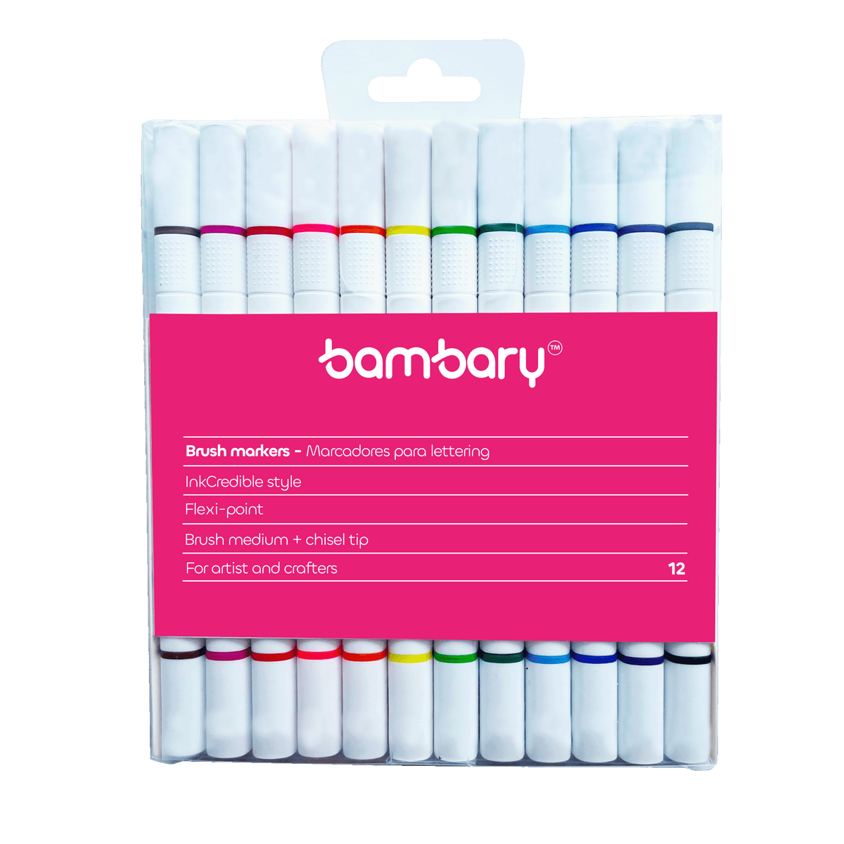 Lettering markers set 12 pcs