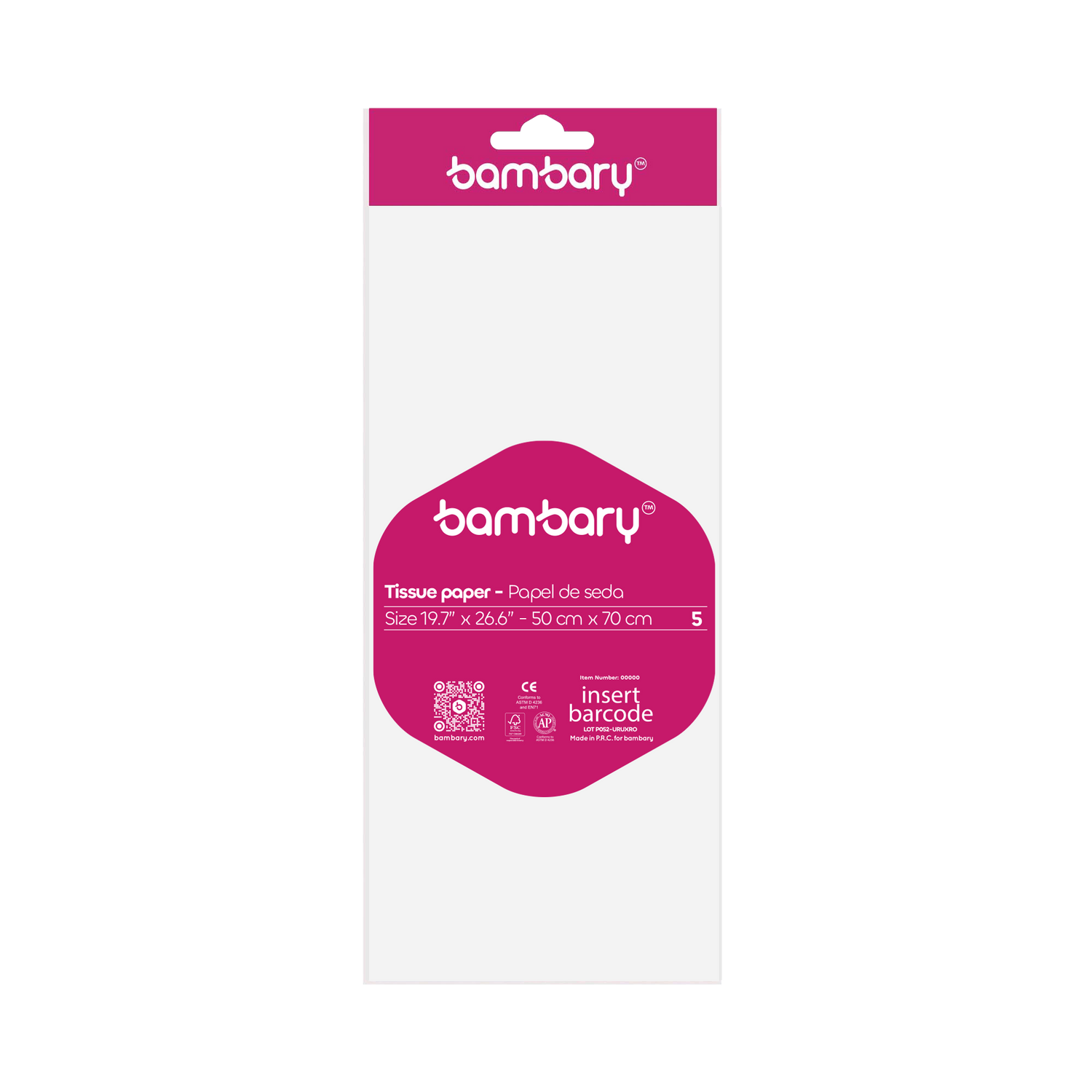 Tissue Paper 50 x 70 cm Bag x 3 Unt