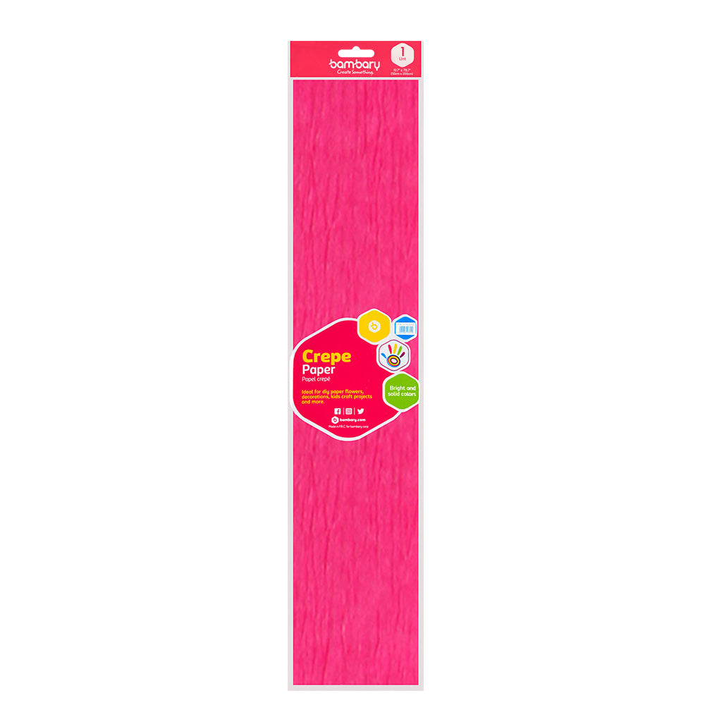 Fluorescent Crepe Paper  50 cm x 2 m Bag - Bambary