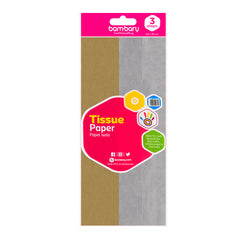 Metallic Tissue Paper 50 x 70 cm Bag x 3 Unt Multicolor Set