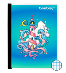 Student Composition Notebook 24 8x19 1 cm 56 GSM 100 SH Graph Lines - Bambary