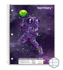 Student Spring Notebook 26 7x20 3 cm 56 GSM 120 SH 3 SJ College Ruled - Bambary
