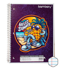 Student Spring Notebook 26 7x20 3 cm 56 GSM 180 SH 5 SJ College Ruled - Bambary