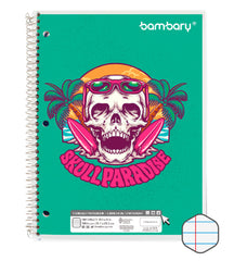 Student Spring Notebook 26 7x20 3 cm 56 GSM 180 SH 5 SJ College Ruled - Bambary