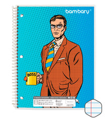 Student Spring Notebook 26 7x20 3 cm 56 GSM 180 SH 6 SJ College Ruled - Bambary