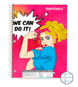 Student Spring Notebook 26 7x20 3 cm 56 GSM 180 SH 6 SJ College Ruled - Bambary