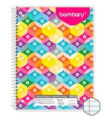 Student Spring Notebook 26 7x20 3 cm 56 GSM 80 SH 1 SJ College Ruled - Bambary