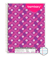Student Spring Notebook 26 7x20 3 cm 56 GSM 80 SH 1 SJ College Ruled - Bambary